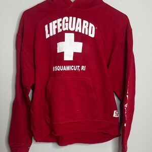 Lifeguard Red Hoodie Sweater B